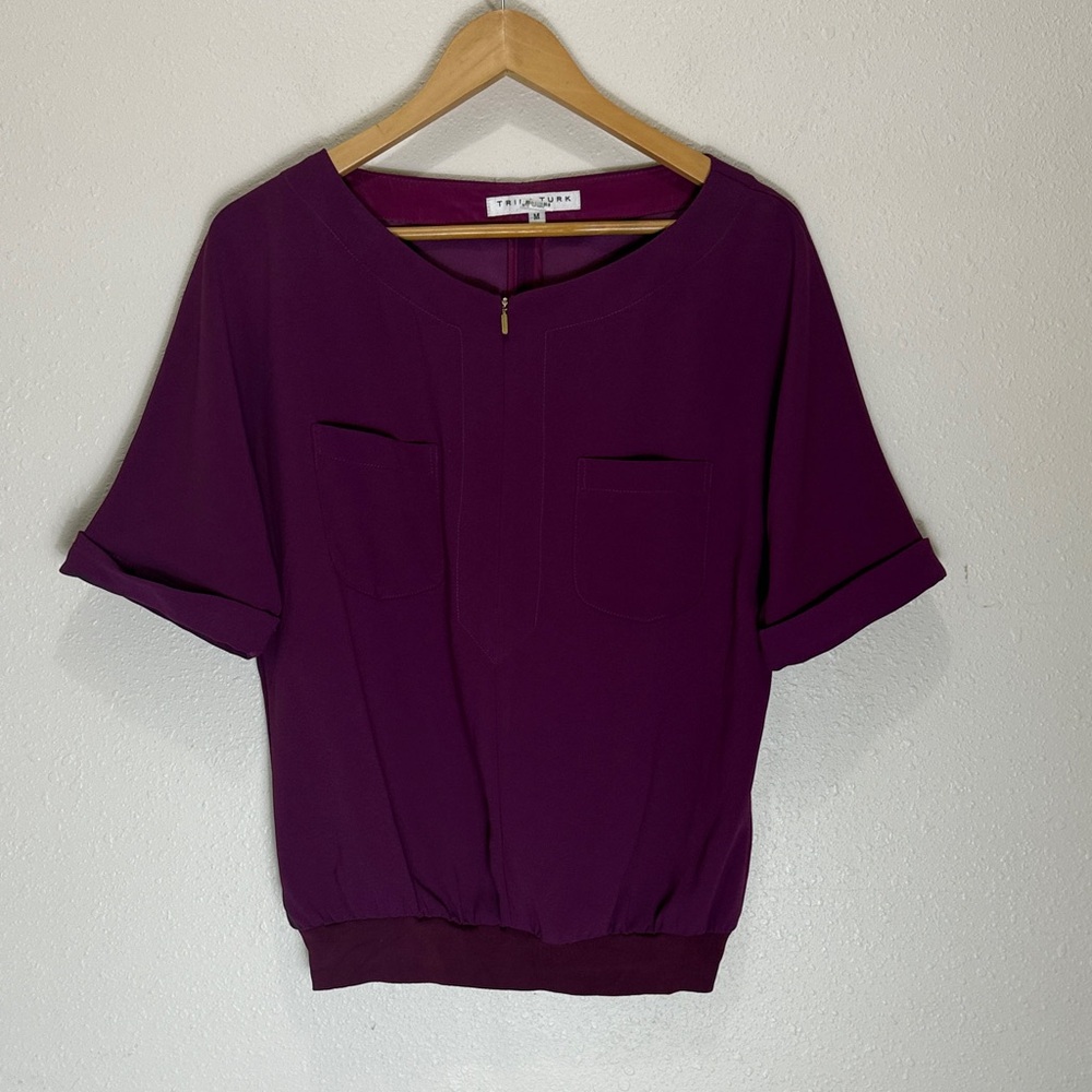 Trina Turk Deep Purple Blouse, Size M